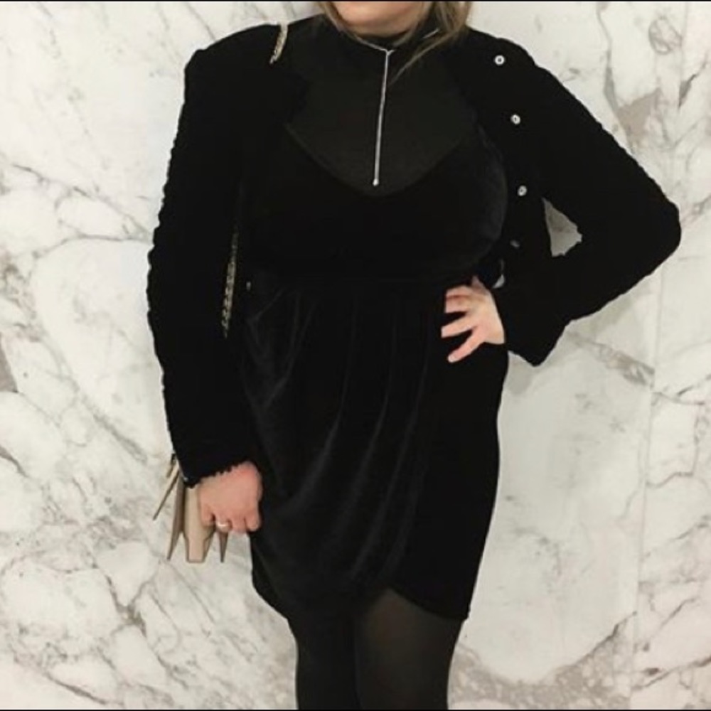 Vero Moda Velvet Quilted Button Up Jacket